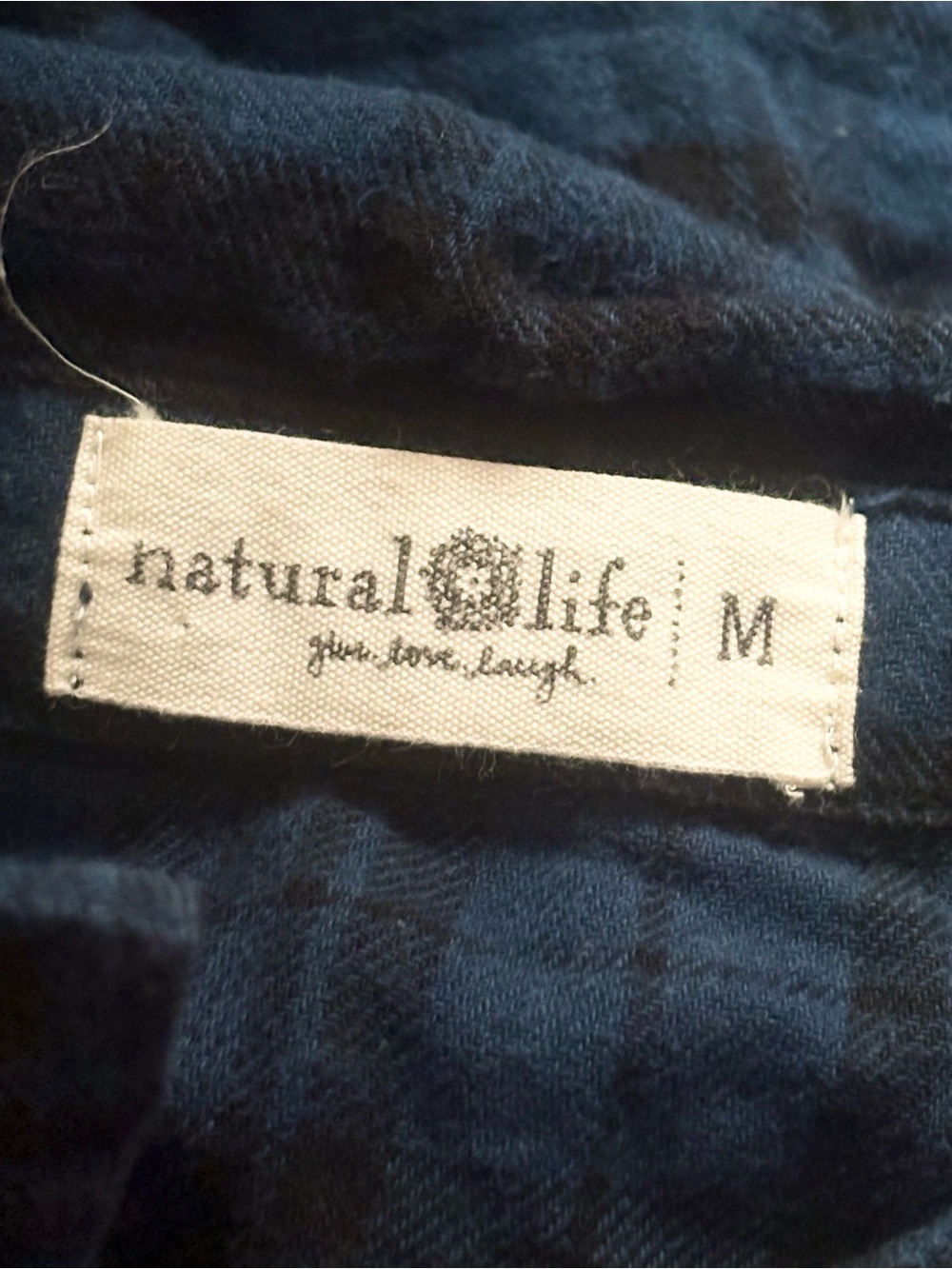 NATURAL LIFE Rebecca Tiered Cotton Blend Flannel Women’s Midi Dress Size M - Picture 8 of 12